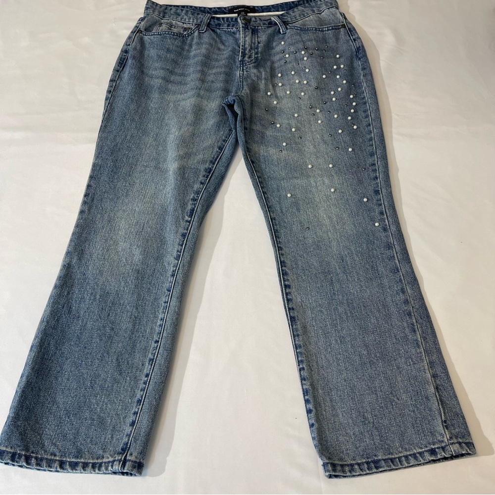 WHO WHAT WEAR WOMENS DENIM JEANS SZ 10, VERY GOOD CONDITION, PREOWNED